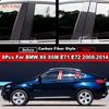 8 шт. Накладки на стойки дверей и окон из углеродного волокна для BMW X6 X6M E71 E72 2008-2014