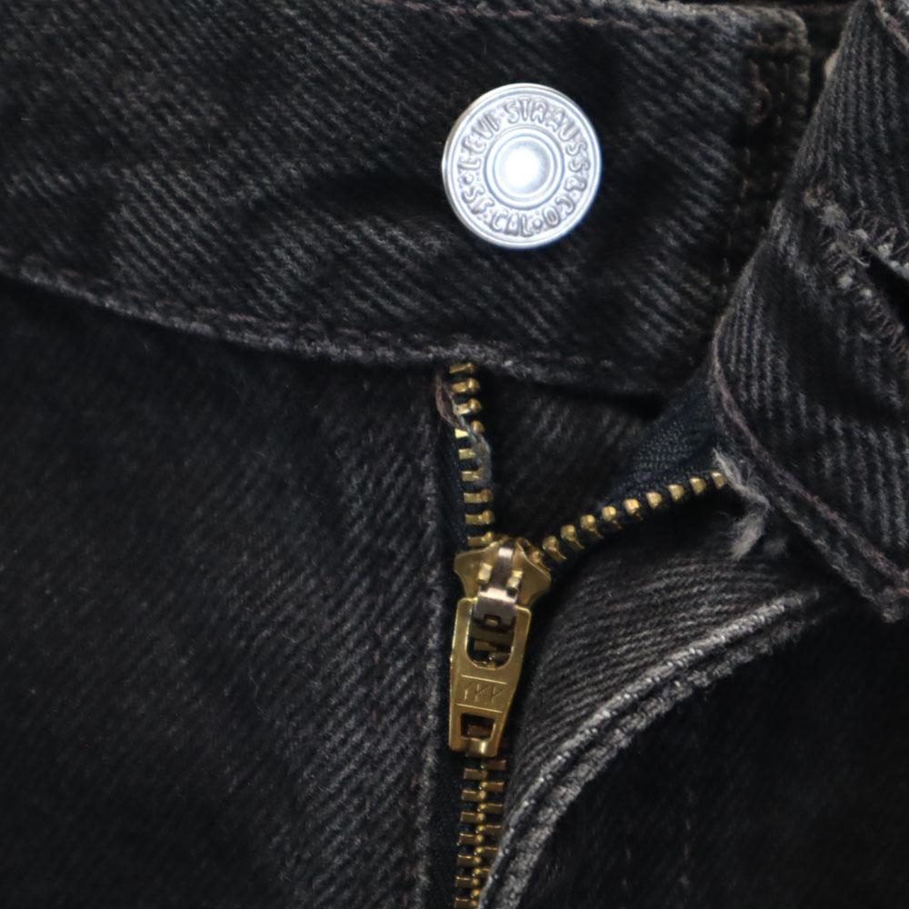 Levi's Джинсы 505 черные прямые, окрашенные пряжей, W33, Regular Fit, мужские, б/у, 2000-е