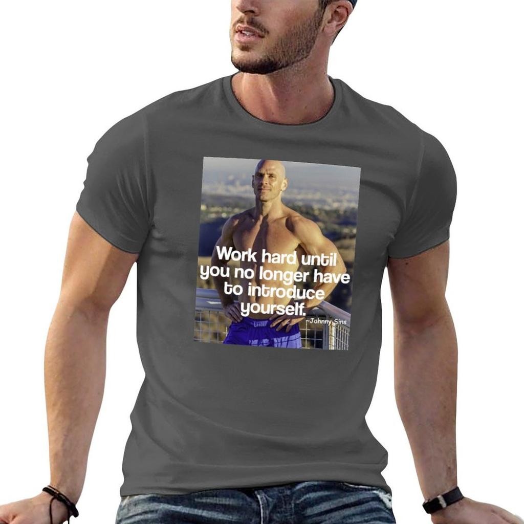 Johnny Sins Motivation Tshirt Work Utility Casual Tee Shirt