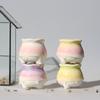 Керамический цветочный горшок Flow Glaze в скандинавском стиле, суккулентные кактусовые растения, небольшой горшок для бонсай, мини-горшки для растений, декор для домашнего сада