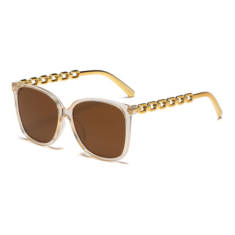 Vintage Retro Designer Sunglasses Woman Fashion Trendy Square Shape Sun Glasses for Women Chain Leg Female Sunglass