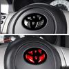 New For Toyota Corolla Rav4 CHR Auris Camry Prius Yaris RedCarbon Fiber Car Steering Wheel Emblem Badge Sticker Glue Trim Decals