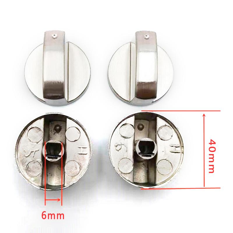 6Mm Universal Silver Gas Stove Control Knobs Adaptors Oven Switch Cooking Surface Control Locks