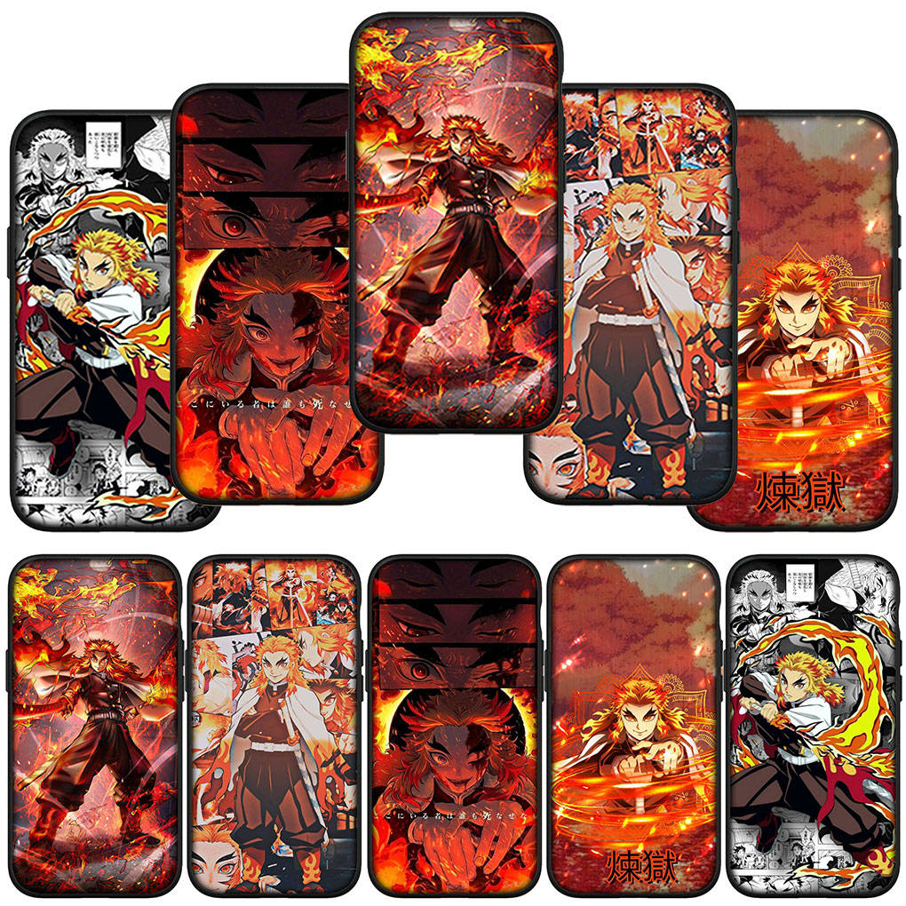 Чехол для телефона Samsung Galaxy S25 S24 S23 iPhone 16 15 Xiaomi Redmi Note 14 13 12 16E X 11 Pro Max OPPO Moto Demon Slayer Rengoku Kyoujurou Cool Cover
