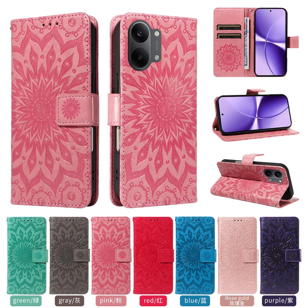 Leather Wallet Flip Case for Redmi Note Turbo 5 15 14R 15R 14C 15C 15A A4 A5 A7 K8 K90 Pro Max | Butterfly Embossed Design