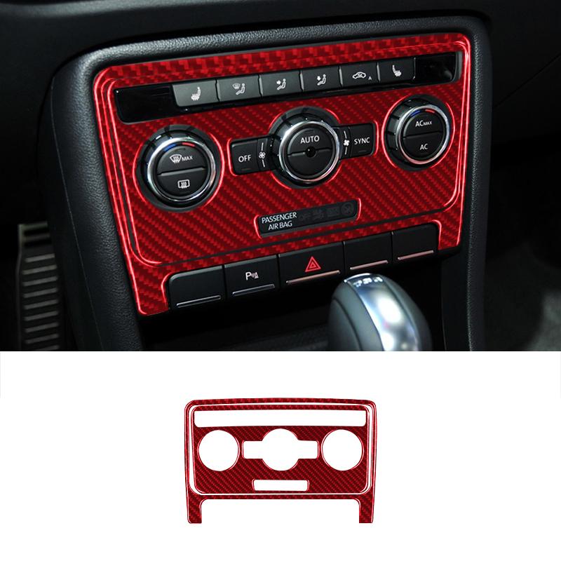 Real Carbon Fiber Car Center Console Air Conditioner CD Panel Sticker For Volkswagen Beetle 2012-2019 Interior Accessories
