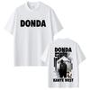 Канье Уэст Donda Двусторонняя футболка с принтом Унисекс Хип-Хоп Мода Поп-музыка Футболка Унисекс Ретро Хлопковый Топ Женские и Унисекс Футболки