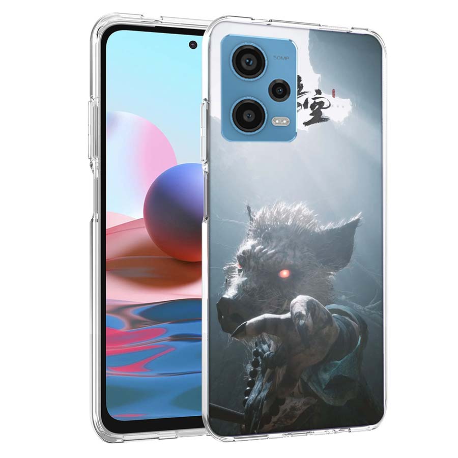 Чехол для телефона Black Myth Wu Kong для Redmi Note 13 12 14 15 Pro Plus 13R 11 11T 11E 11S 10 Pro 10S 9 9S Прозрачный ТПУ Чехол C