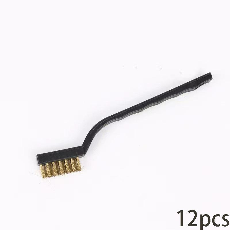 3/6/12 шт. Промышленная зубная щетка Мини Медная стальная проволочная щетка Нержавеющая стальная проволочная щетка для очистки от грязи и твердых частиц