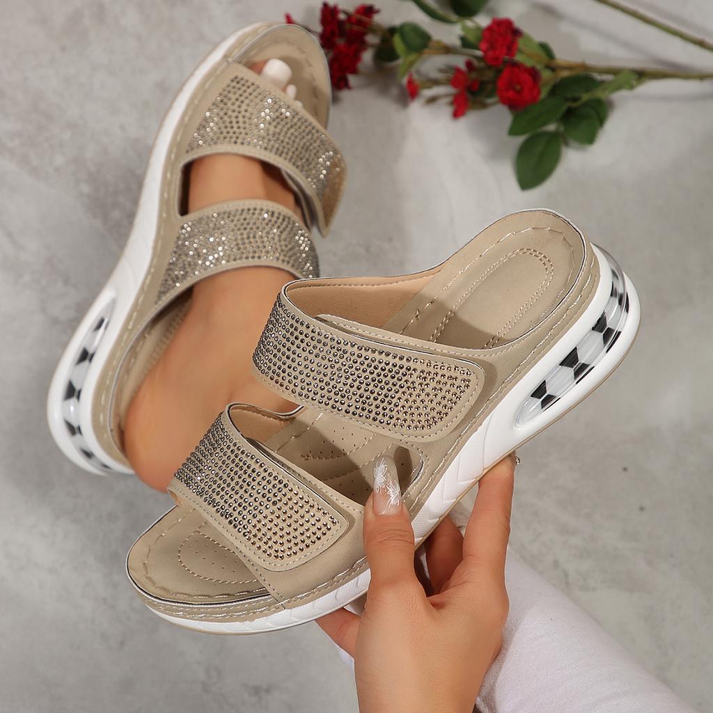 Fashion Summer Women Wedge Slippers Retro Fashion Casual Sandals Comfortable Slippers Beach Designer Shoes Women Large Size Slides Women