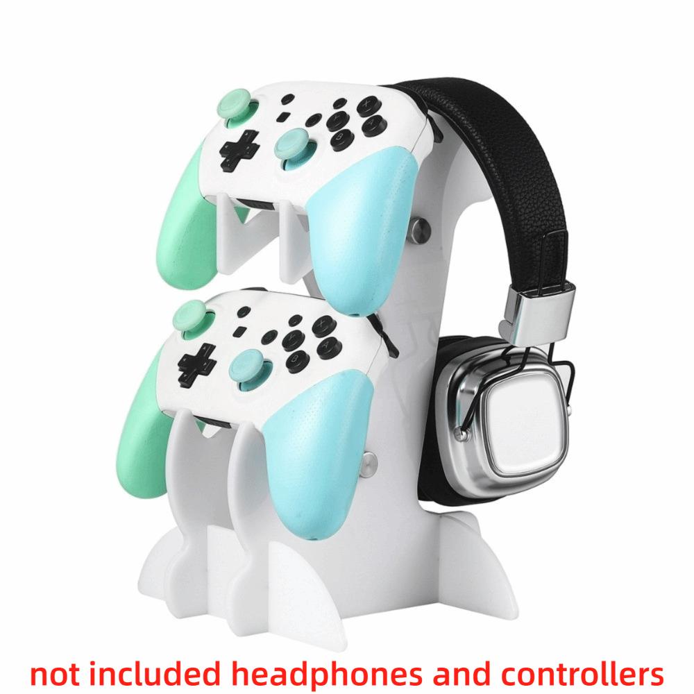 Acrylic Gaming Controller Stand Sturdy Desktop Organizer for PS5/PS4/Xbox/Switch