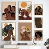 African Black Girl Illustration Abstract Art Nordic PostersCanvas Painting And Prints Wall Pictures For Living Room Home Decor