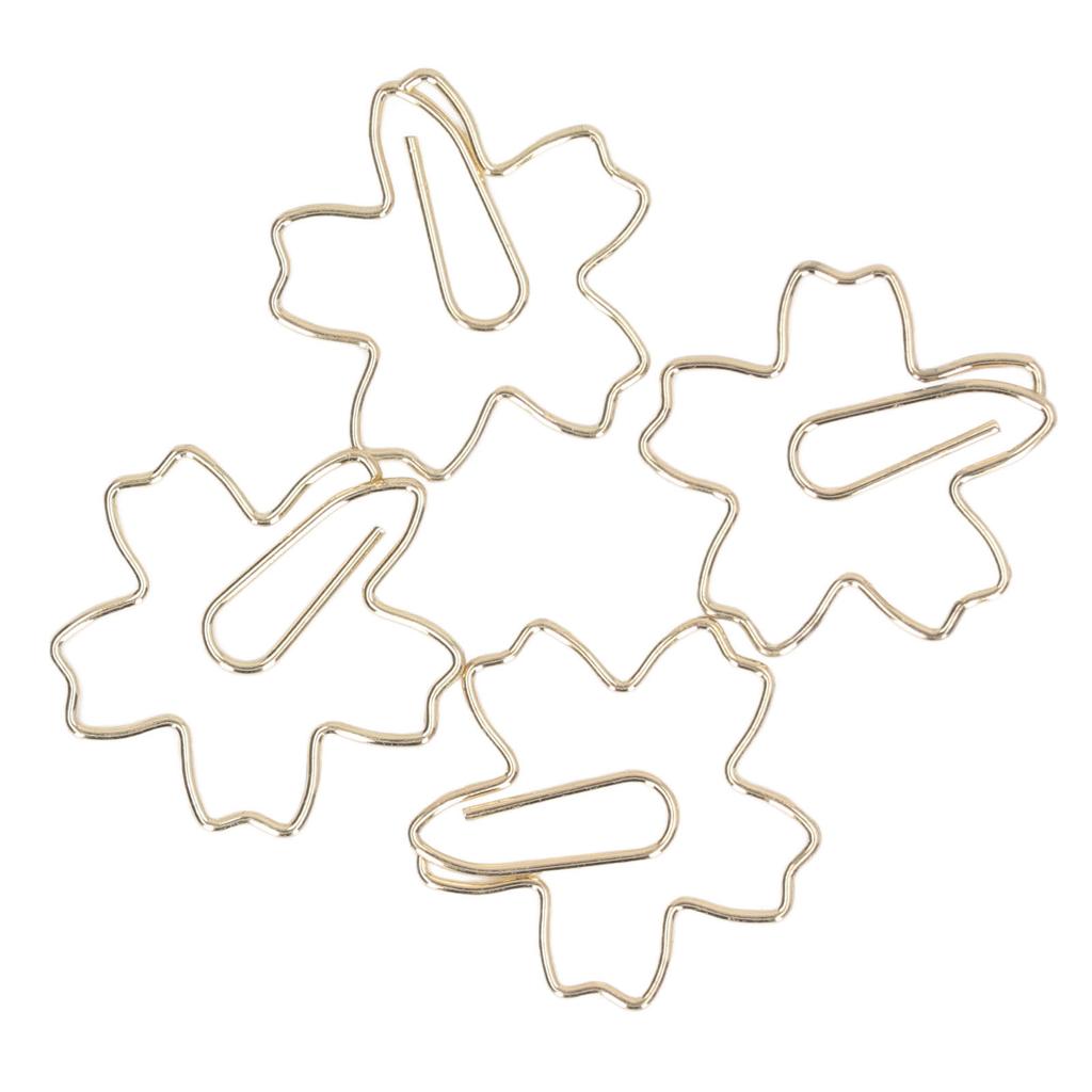 50 шт. скрепок для бумаги, портативные, маленькие, золотые, уникальные, симпатичные, в форме скрепки, закладки для офисных файлов, класс