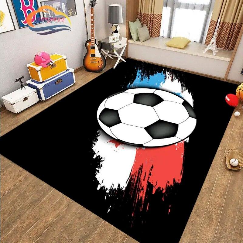 Football Pictures Rug Cartoon Football Living Room Decoration S Bed Non-slip Carpet Home Entrance Door Mat Kids