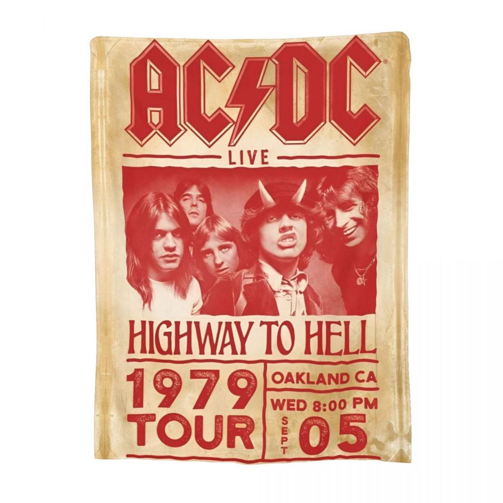 AC DC Music Band Пледы бархатный текстильный декор портативные супер теплые пледы для постельного белья офисный ковер часть