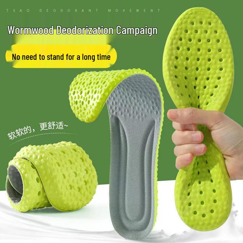 Men's Summer Sports Insoles: Comfortable, Soft, High Elasticity, Sweat-Absorbing, Odor-Preventing Military Training Insoles.