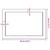 Tabletop Light Brown 60x40x(2 6) cm Solid Oak Wood Treated
