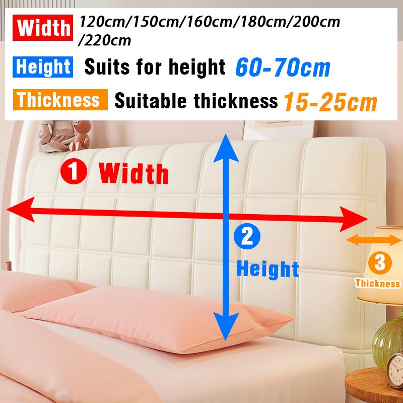 Чехол на изголовье кровати с сетчатым узором, эластичный, мягкий, всеобъемлющий, чехлы для изголовья, однотонный, утолщенный, пылезащитный, защитный чехол для спинки