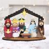 Мини Рождественский вертеп, набор для рождественских сцен, Рождественский набор, настольная табличка, религиозные сюжеты, фигурки для рождественского декора в помещении