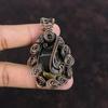 Moroccan Mud Crack Fossil Pendant Copper Wire Wrapped Pendant Gemstone Jewelry Handmade Pendant Copper Jewelry Gift For Mom Elegant Pendant