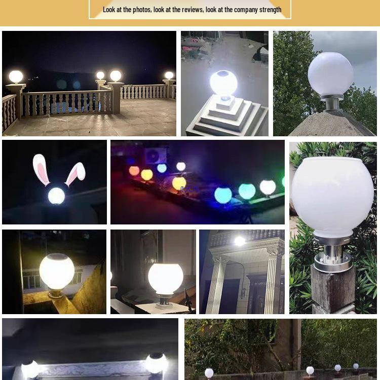 Solar-Powered Outdoor Pillar and Gate Lights for Courtyard and Villa Entrances