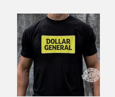 Редкая черная хлопковая унисекс футболка Dollar General S-5XL