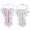 Courtstyle Lace Drape Removable Collar Jabot Neckwear Decorative Collar for Punk Styling Formal Event Neckpiece