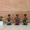 Metal Musician Set Showpiece for Home Decor | Table Decor | Decor Items for Living Room | Drawing Room | Home Decor | Multicolor | Set of 3