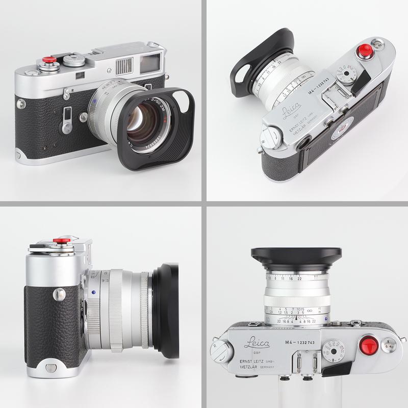 Металлическая квадратная бленда Haoge LH-ZV02P для объектива Carl Zeiss Planar T* 2/50 50mm f2 ZM, 35mm/F2, с вырезами