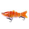 New 18g Multi-Jointed Micro Fish Lure, 6 Sections, Bionic Design for Bass and Asp Fishing.
