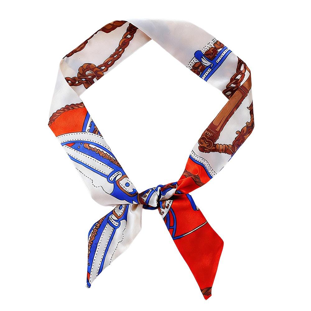 Long Slender Scarf Double-Sided Streamer Handbag Handle Ribbon Hair Band  Neckwear/Wrist/Waistband