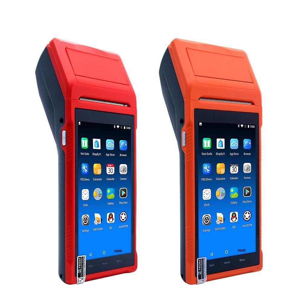 Smart Handheld PDA with 58mm Thermal Bluetooth Printer, SIM Card, WiFi, GPS Support