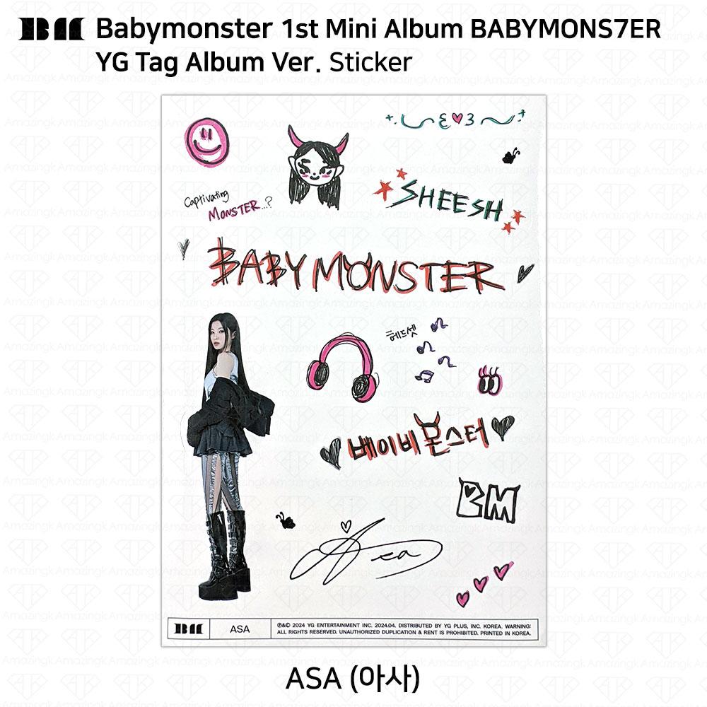 BABYMONSTER Официальная фотокарточка первого мини-альбома BABYMONS7ER Ахён Рами Рора Аса