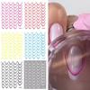 1Pc Gradient Color French Manicure Nail Art Designs Stickers Self-Adhesive Nail Tips Guides for DIY Decoration Stencil Tools