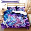 KPOP Hunter 3pcs Bedding Set Duvet Cover Closure Includes 1 Duvet Cover & 2 Pillowcases for All Seasons Bedroom Home Dorm Decor
