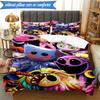 3PCS Blue Monster Huggy Night Bedding Set,Including 1pc Duvet Cover And 2pcs Pillowcases Perfect for Bedroom, Dormitory, Fan Christmas gift