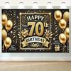 1 piece of 2D flat banner  70th birthday celebration banner  Multi-functional decoration suitable for holiday parties