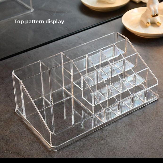 Acrylic Velvet Jewelry Storage Box for Earrings, Bracelets, and Cosmetics - Light Luxury Design