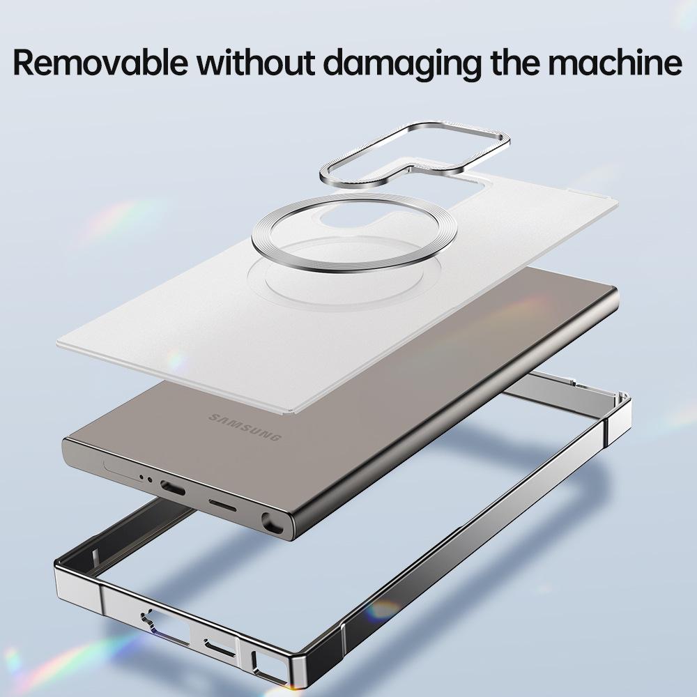 Suitable for Samsung S25ULTRA Alloy Magnetic Suction Mobile Phone Case Armor Pioneer Special Frame Anti Fall Protection Case