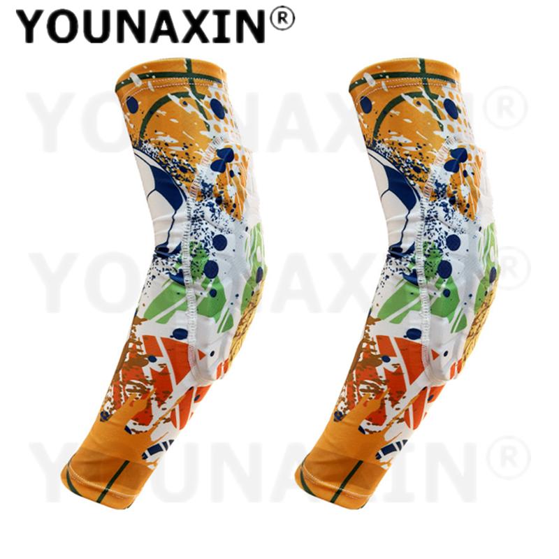 1 пара унисекс для девочек для бега баскетбольный рукав-защита для рук детский футбольный бейсбольный для мальчиков для велоспорта спортивная поддержка налокотник