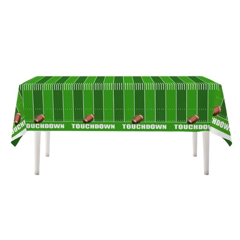 2Pcs Tablecloths For Football Party Decorations Disposable Football Table Runner Perfect For Game Day Celebration