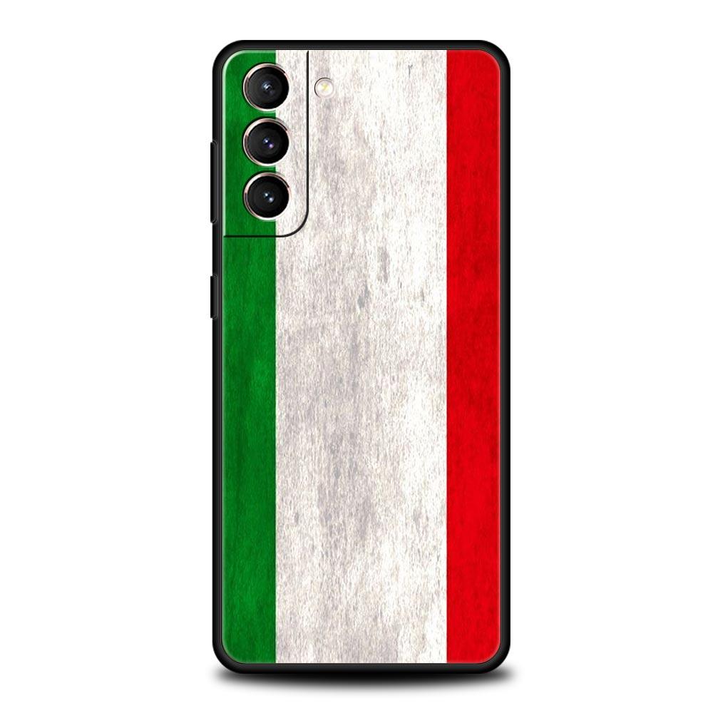 Чехол для телефона Флаг Италии Для Samsung Galaxy S24 S23 S22 S20 Ultra S21 FE 5G S10 S9 Plus S10E S8 Мягкий силиконовый чехол
