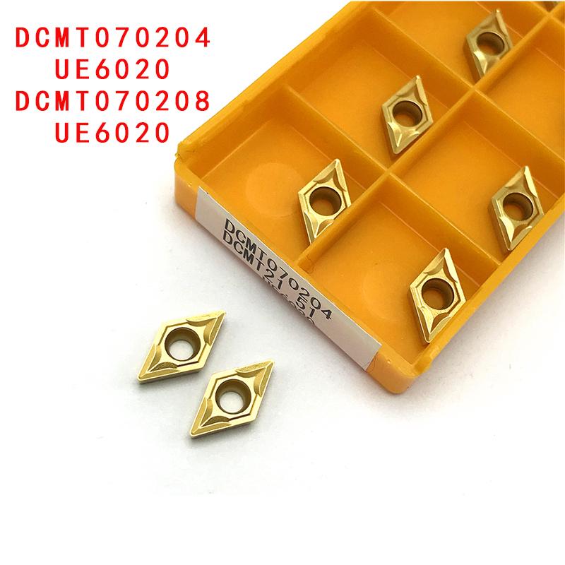 DCMT070204 DCMT11T304 VP15TF UE6020 Твердосплавная пластина для внутреннего точения Высококачественная CNC токарная пластина Режущие инструменты для токарного станка