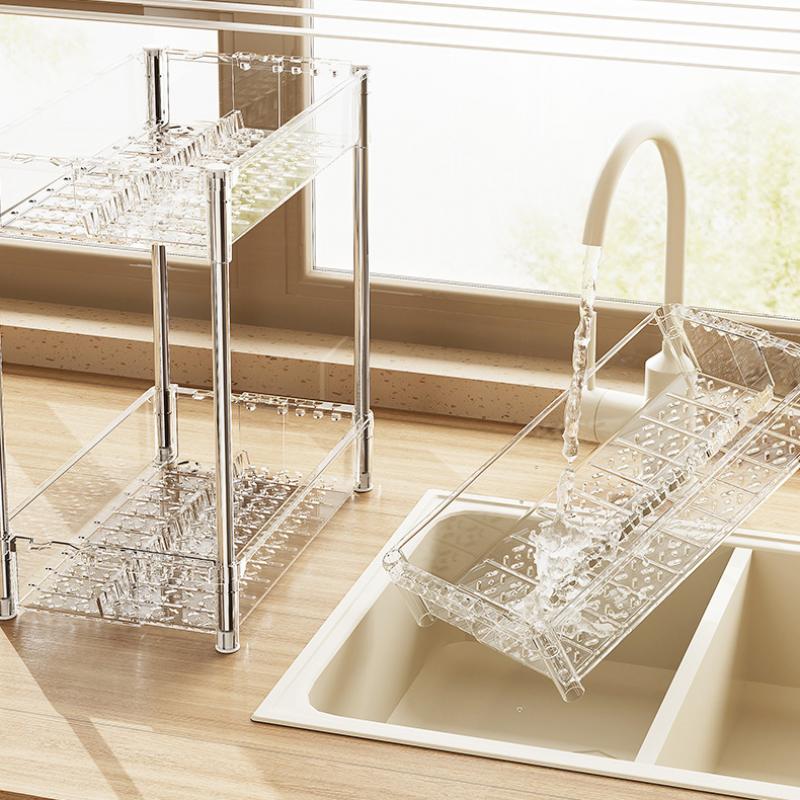 Кухонная стойка для хранения 2/3 слоя, коробка для хранения косметики, специй, закусок, многофункциональная выдвижная полка для хранения дома