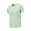 Fitness Series Sports Casual Simple Cool Air Cooling T-Shirt Round Neck Pullover Solid Color Short Sleeve Women Tops Sheep-Fat-Green ATSV346-3