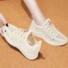 New Cloth Shoes Soft Sole Breathable Women's Mesh Shoes Casual Sports Running Shoes Versatile Lace Up Women's Student Shoes