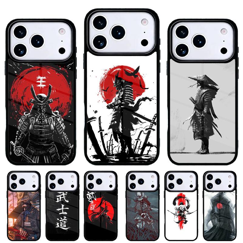 Чехол для телефона Bushido Samurai для iPhone 17 16 15 14 13 Pro Max Задняя крышка для 12 11 Pro Coque