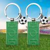 Creative Football Field Keychain Metal Soccers Basketball Pendents Team Fans Sports Souvenir Gifts Man Car Key Holder Accessory