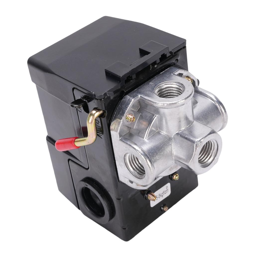 Реле давления воздушного компрессора 95–125 PSI 1/4 NPT ABS Нержавеющая сталь Автоматическое управление 4 порта