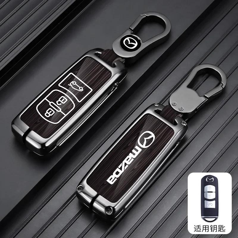 2026 Leather Car Smart Key Case Cover Shell For Mazda 2 3 6 Axela Atenza CX5 CX7 CX9 MX5 Remote Key Protector Case Auto Accessories